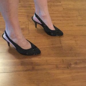 Black Beaded "Old School" 80s heels 😂